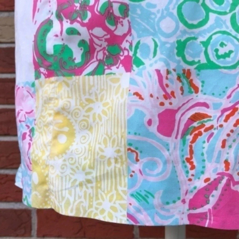 Lilly Pulitzer Franco State Patch Ric Rac White Pink Strapless Dress 👗 - Picture 5 of 14